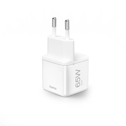 Hama Fast Charger GaN USB-C Super Mini Charger PD 65W White