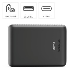 Hama New Performance 10 10000mAh PowerBank Black