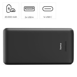 Hama New Performance 20 20000mAh PowerBank Black