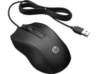 HP 100 Wired Mouse Black