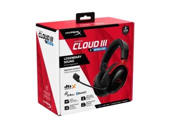 HP HyperX Cloud III S Wireless Bluetooth Gaming Headset Black/Red