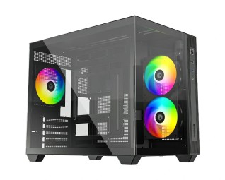 ID-COOLING VIEW 500 ARGB Tempered Glass Black