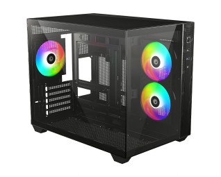 ID-COOLING VIEW 500 ARGB Tempered Glass Black