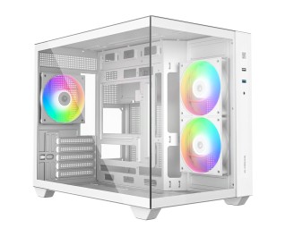 ID-COOLING VIEW 500 ARGB WH Tempered Glass White