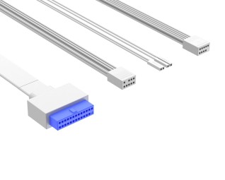 ID-COOLING VIEW 500 ARGB WH Tempered Glass White