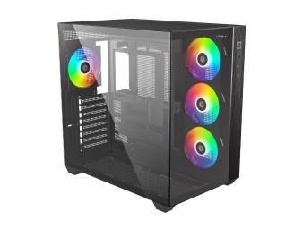 ID-COOLING VIEW 510 ARGB Tempered Glass Black
