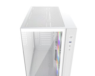 ID-COOLING VIEW 510 ARGB WH Tempered Glass White