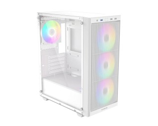 ID-COOLING WARE 300 ARGB WH Tempered Glass White