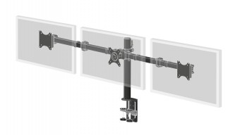 iiyama DS1003C-B1 Simple And Functional Triple Desktop Arm 10