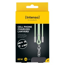 Intenso Cell Phone Charging Lanyard Cable 1,65m Green