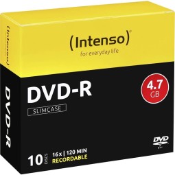 Intenso DVD-R 4,7Gb 16x Slim Case 10db/csomag (10-es címke)
