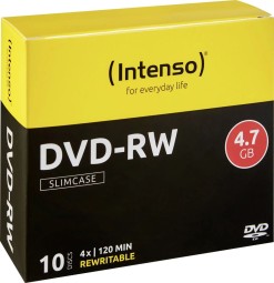 Intenso DVD-RW 4,7Gb 16x Slim Case 10db/csomag (10-es címke)