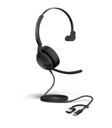 Jabra Evolve2 50 USB-C/A UC Mono Headset Black