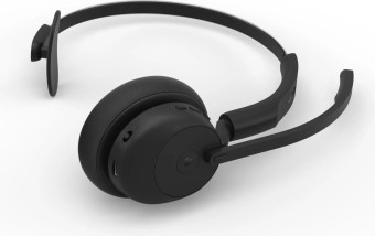 Jabra Evolve3 45 MS Mono Link 390a Wireless Bluetooth Headset + Stand Black