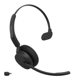 Jabra Evolve3 45 MS Mono Link 390c Wireless Bluetooth Headset + Stand Black
