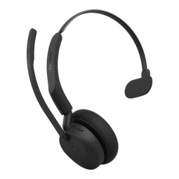 Jabra Evolve3 45 MS Mono Link 390c Wireless Bluetooth Headset + Stand Black