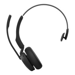 Jabra Evolve3 45 MS Mono Link 390c Wireless Bluetooth Headset + Stand Black