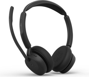 Jabra Evolve3 45 MS Stereo Link 390c Wireless Bluetooth Headset Black