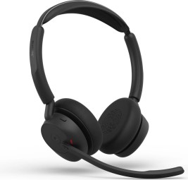 Jabra Evolve3 45 MS Stereo Link 390c Wireless Bluetooth Headset Black