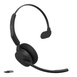 Jabra Evolve3 45 UC Mono Link 390a Wireless Bluetooth Headset + Stand Black