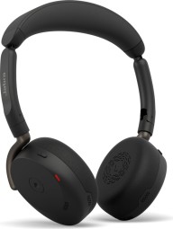 Jabra Evolve3 65 Flex MS Stereo Link390c Wireless Bluetooth Headset + Wireless Charger Black