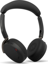 Jabra Evolve3 65 Flex UC Stereo Link390c Wireless Bluetooth Headset + Wireless Charger Black