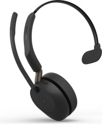 Jabra Evolve3 65 MS Mono Link 390c Wireless Bluetooth Headset + Stand Black