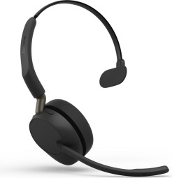 Jabra Evolve3 65 UC Mono Link 390c Wireless Bluetooth Headset + Stand Black
