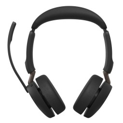 Jabra Evolve3 65 UC Stereo Link 390c Wireless Bluetooth Headset + Stand Black