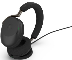 Jabra Evolve3 85 UC Stereo USB-C Wireless Bluetooth Headset with Charger Black