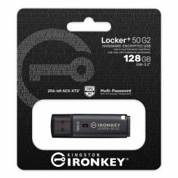 Kingston 128GB Ironkey Locker+ 50 G2 USB3.2 Black