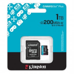 Kingston 1TB microSDXC Canvas Go Plus Gen4 Class 10 UHS-I U3 + adaper