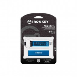 Kingston 64GB IronKey Keypad 200 USB3.2 Blue
