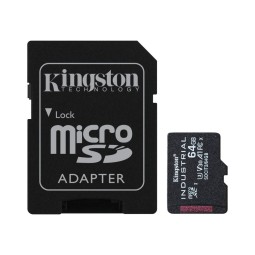 Kingston 64GB microSDXC CL10 U3 V30 A1 Industrial + adapterrel