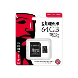 Kingston 64GB microSDXC CL10 U3 V30 A1 Industrial + adapterrel