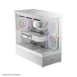 LC Power Gaming 812W Quartz Vision Tempered Glass White