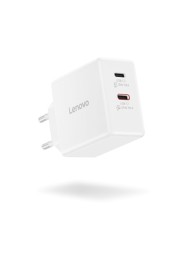 Lenovo Dual USB-C 65W GaN Charger White