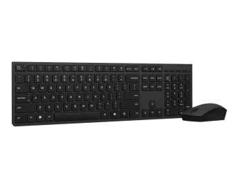 Lenovo Professional Wireless Rechargeable Combo Keyboard and Mouse Black HU