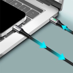 Logilink 3.2 Gen2 Type-C cable C/M  to C/M 100W 4K LED metal 1,5m Black