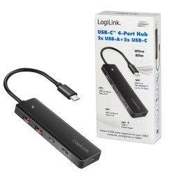 Logilink 4-portos USB2.0 HUB Black