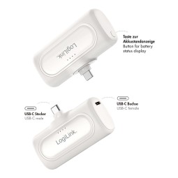 Logilink 5000 mAh PowerBank White