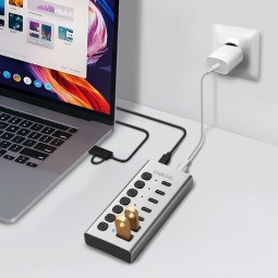 Logilink 7-portos USB3.2 HUB Aluminium