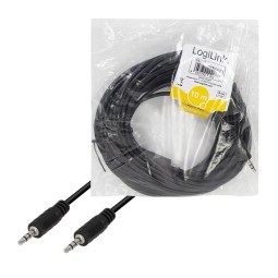 Logilink Audio 3,5 mm 3-Pin/M to 3,5 mm 3-Pin/M 10m Black