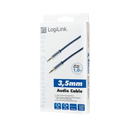 Logilink Audio 3.5 Stereo M/M straight 1m cable Blue
