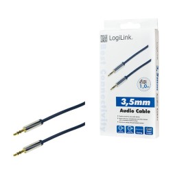 Logilink Audio 3.5 Stereo M/M straight 1m cable Blue