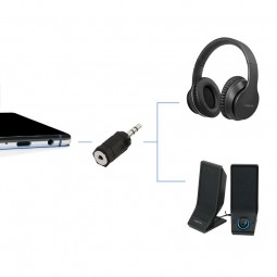 Logilink Audio adapter, 3.5 mm 3-Pin/M to 2.5 mm 3-Pin/F Black