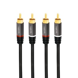 Logilink Audio cable 2x RCA/M to 2x RCA/M 1,5m Black