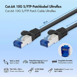 Logilink CAT6A S-FTP Patch Cable 30m Black