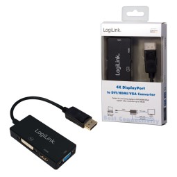 Logilink CV0109 4K DisplayPort to DVI/HDMI/VGA Converter