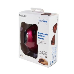 Logilink Ergonomic Vertical Wireless Mouse Red